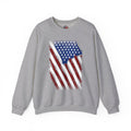 Distressed American Flag Crewneck Sweatshirt