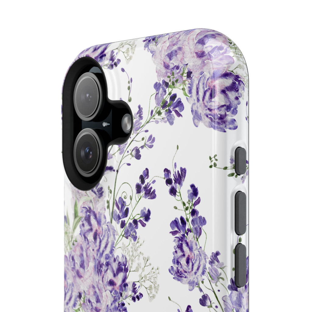 Customizable: Purple Floral Impact-Resistant Phone Case