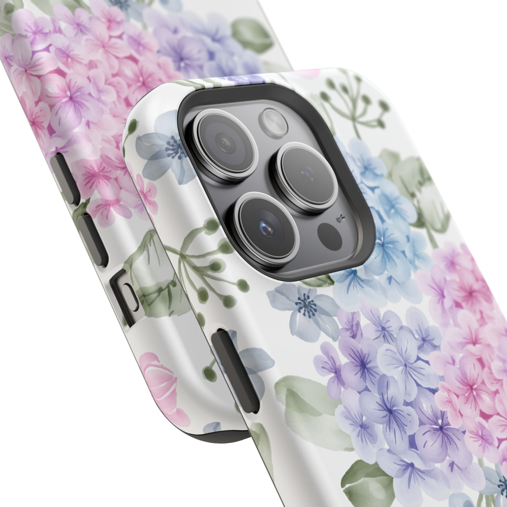 Customizable: Floral Hydrangea Impact-Resistant Phone Case