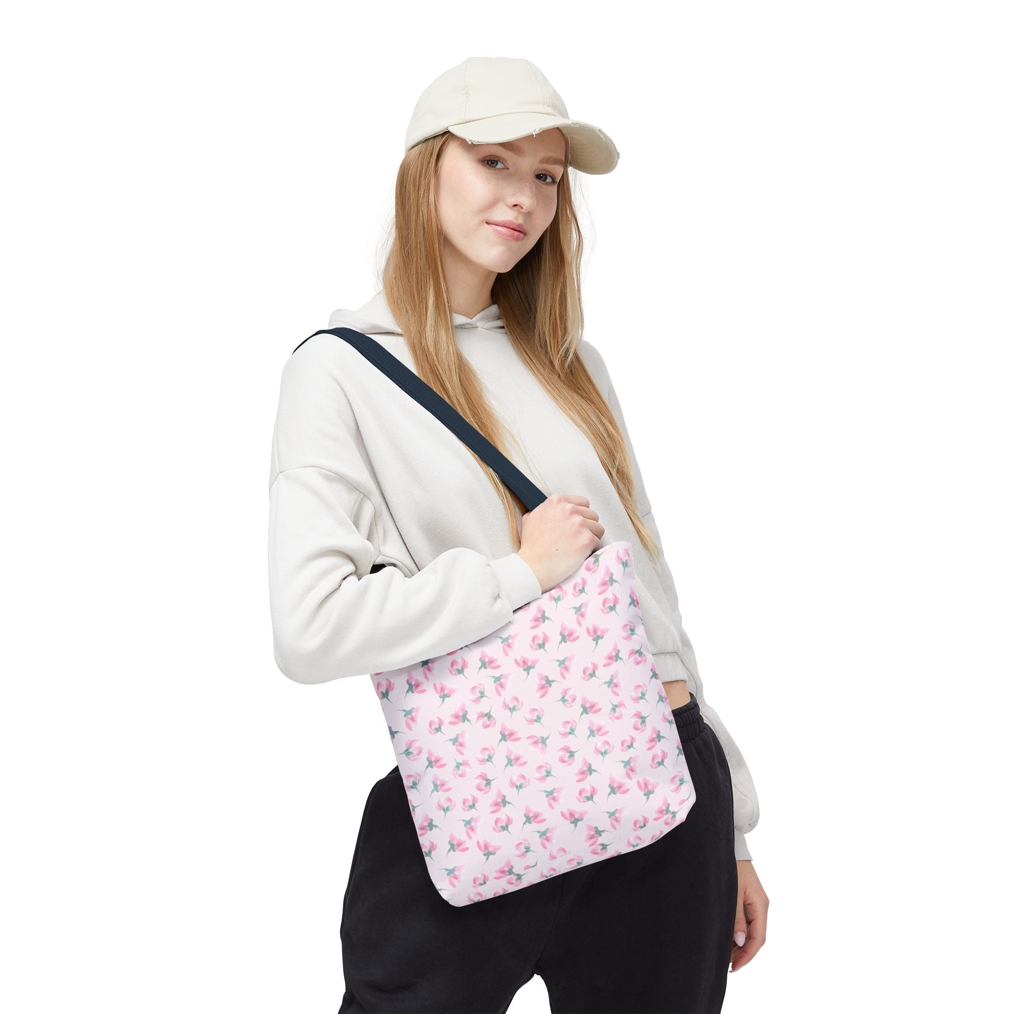 Customizable: Chic Floral Tote Bag, Versatile Shopping Bag, Pretty Grocery Tote, Cute Beach Bag, Stylish Gift for Her
