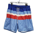 Outdoor Oasis Mens XL 100% Polyester Striped Drawstring Waist Lined Swim Shorts
