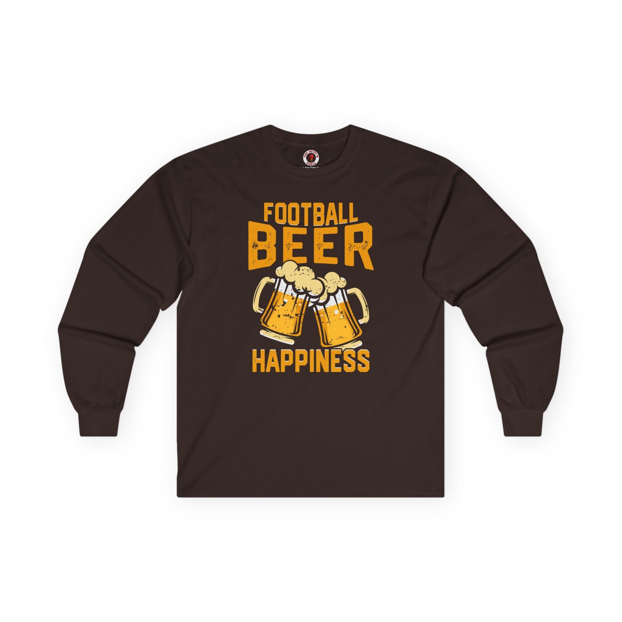 Football Beer and Happiness Long Sleeve Tee