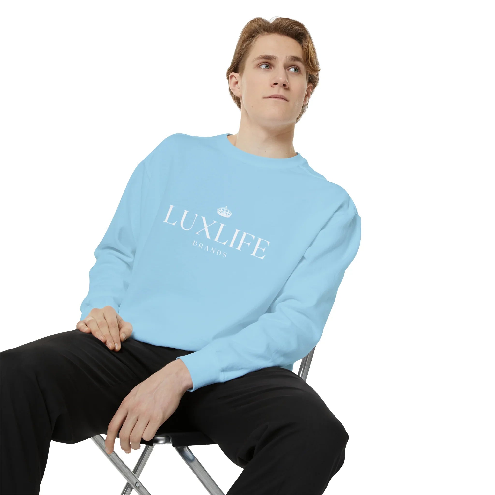 Luxlife Brands Garment-Dyed Sweatshirt