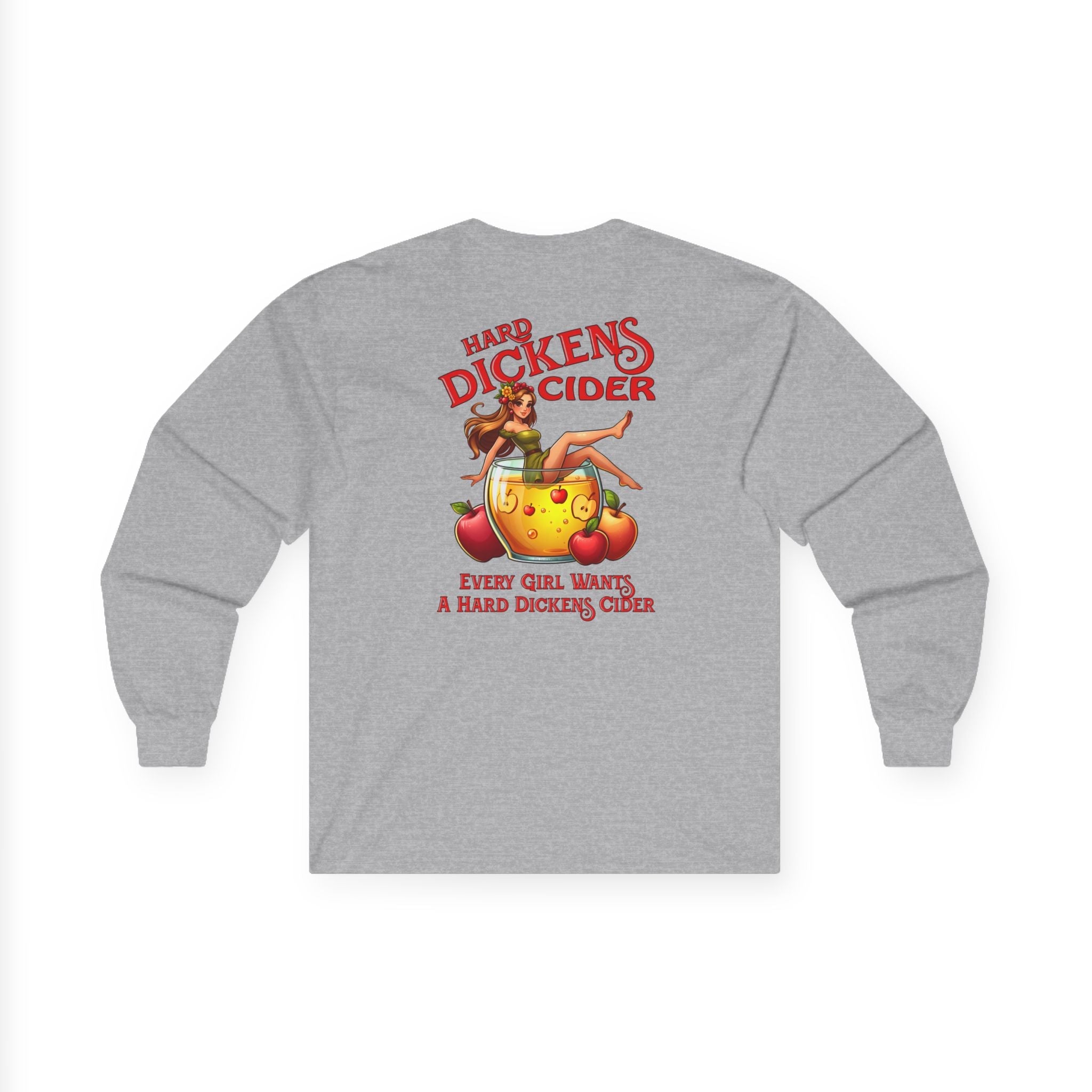 Hard Dickens Cider Front/Back Long Sleeve Tee