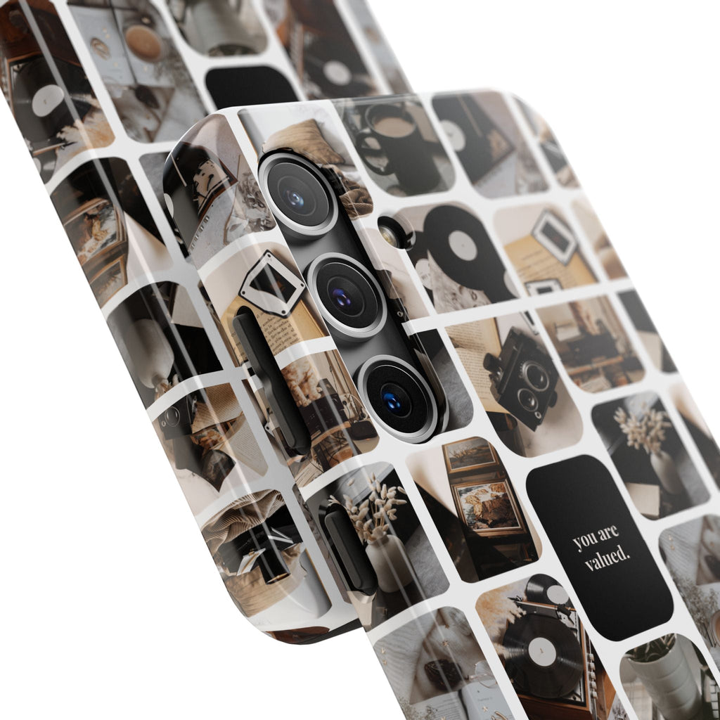 Retro Collage Phone Case - You Are Valued, Durable Protection for Your Device, Thoughtful Gift for Friends & Family, Perfect for Any [...]