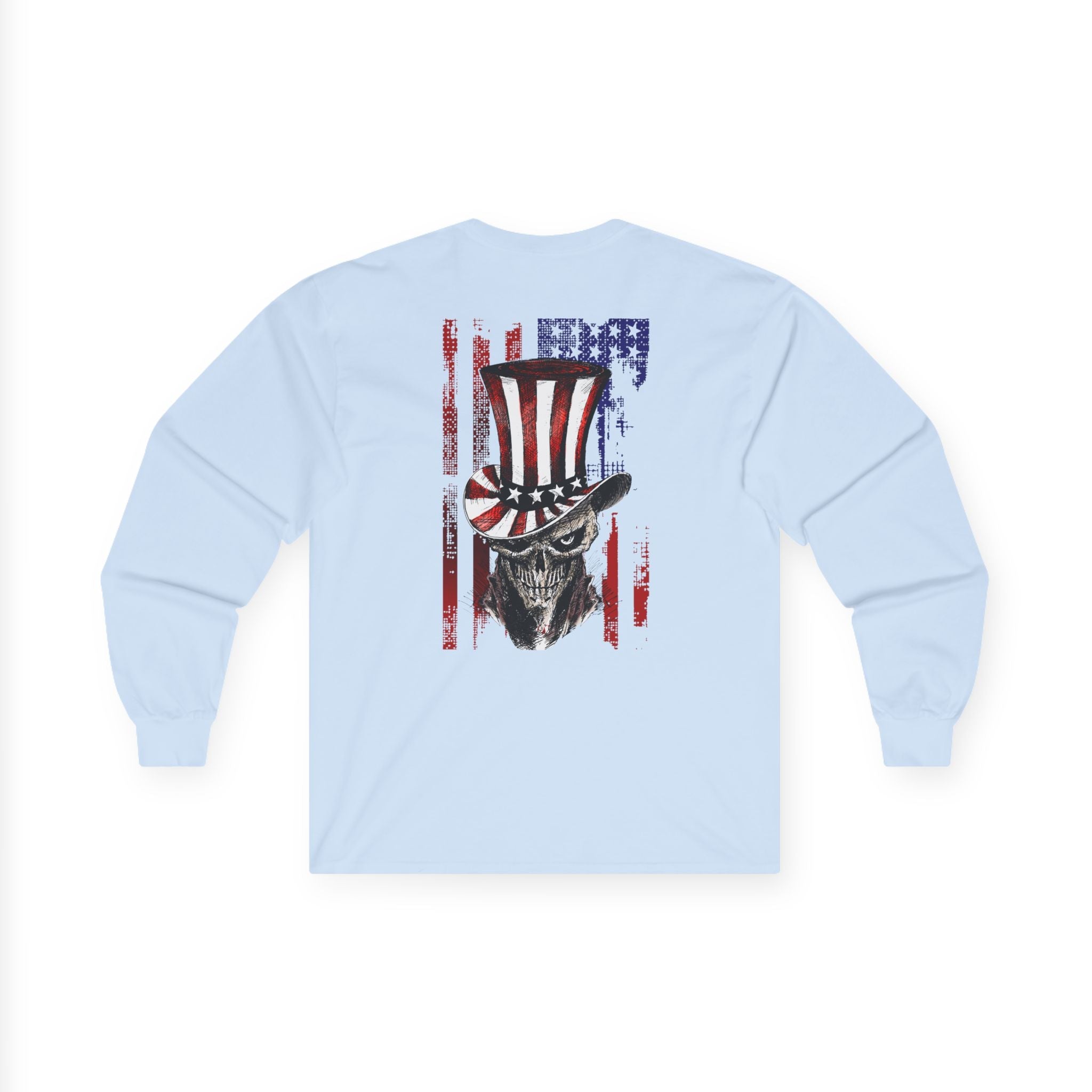 Patriotic Skull Long Sleeve Tee