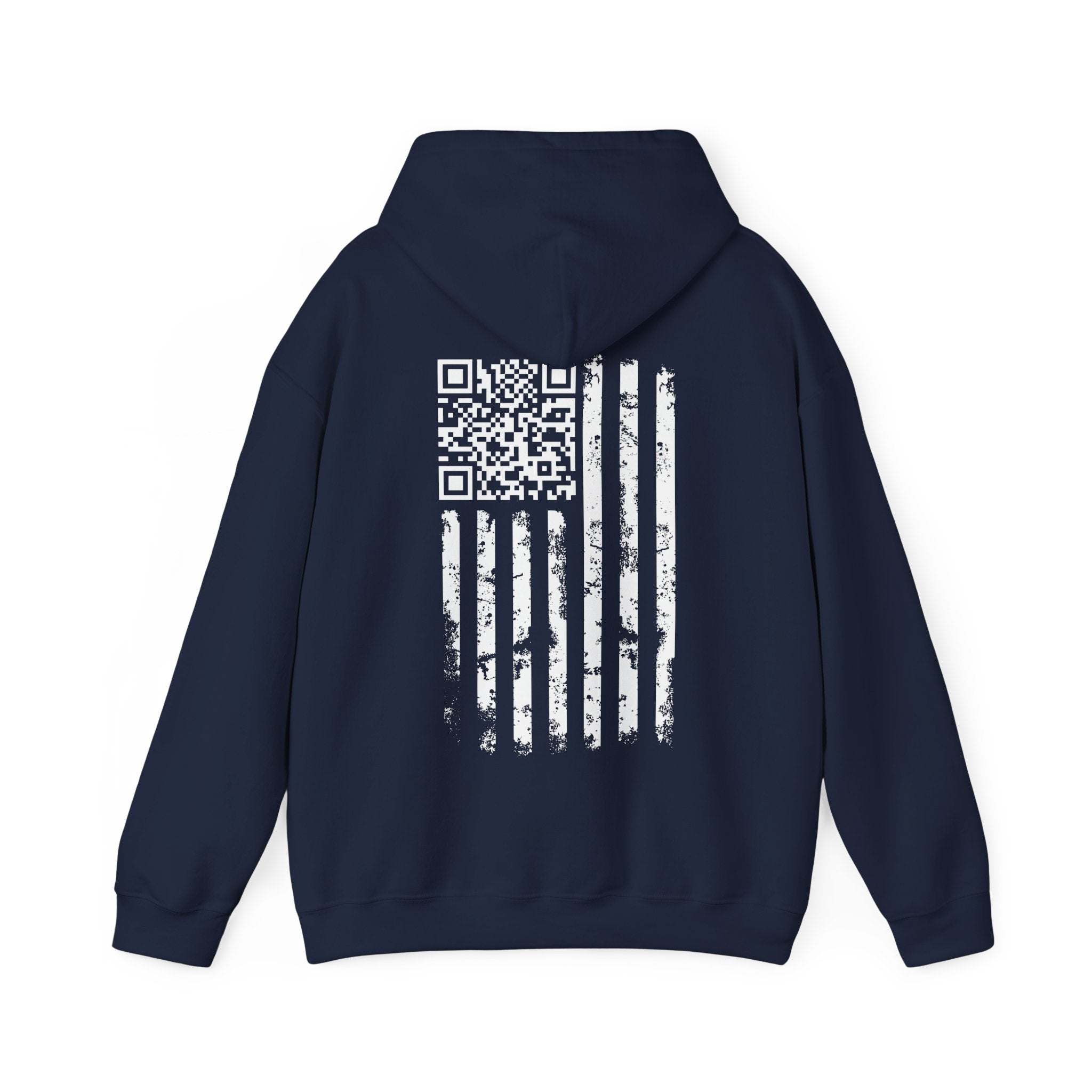 American Flag QR Code Hooded Sweatshirt