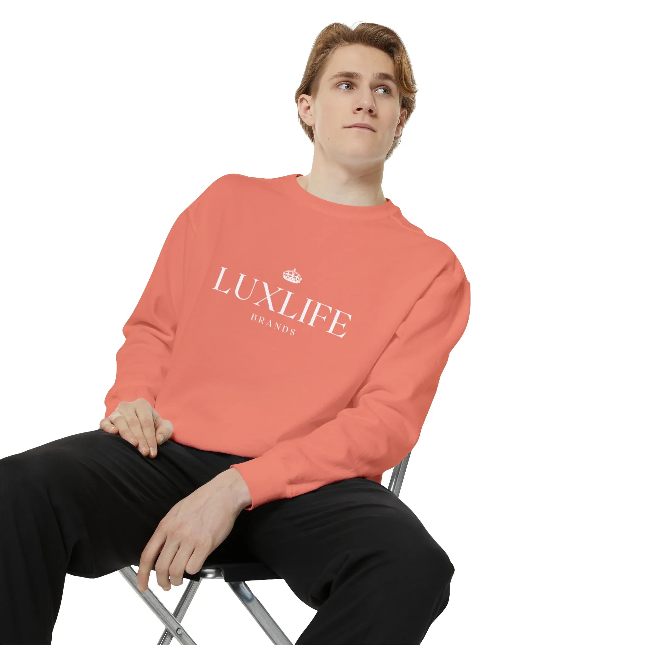 Luxlife Brands Garment-Dyed Sweatshirt