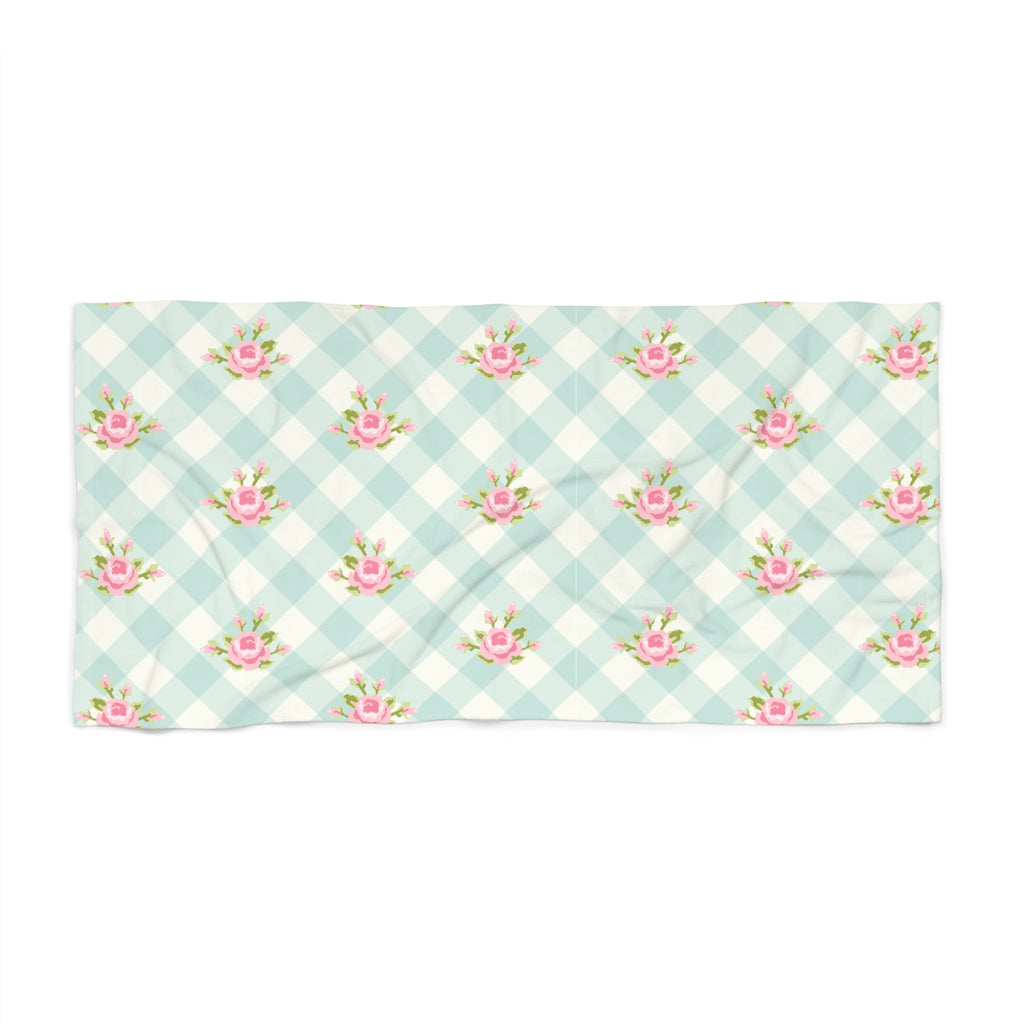 Customizable: Chic Floral Beach Towel for Summer Fun, Poolside Relaxation, Travel Essentials, Gift for Beach Lovers, Floral Design