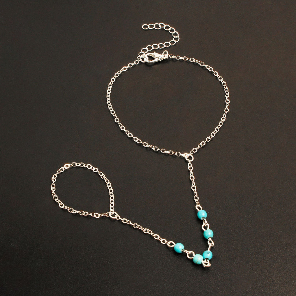 Simple Turquoise Handmade Beaded Bracelet