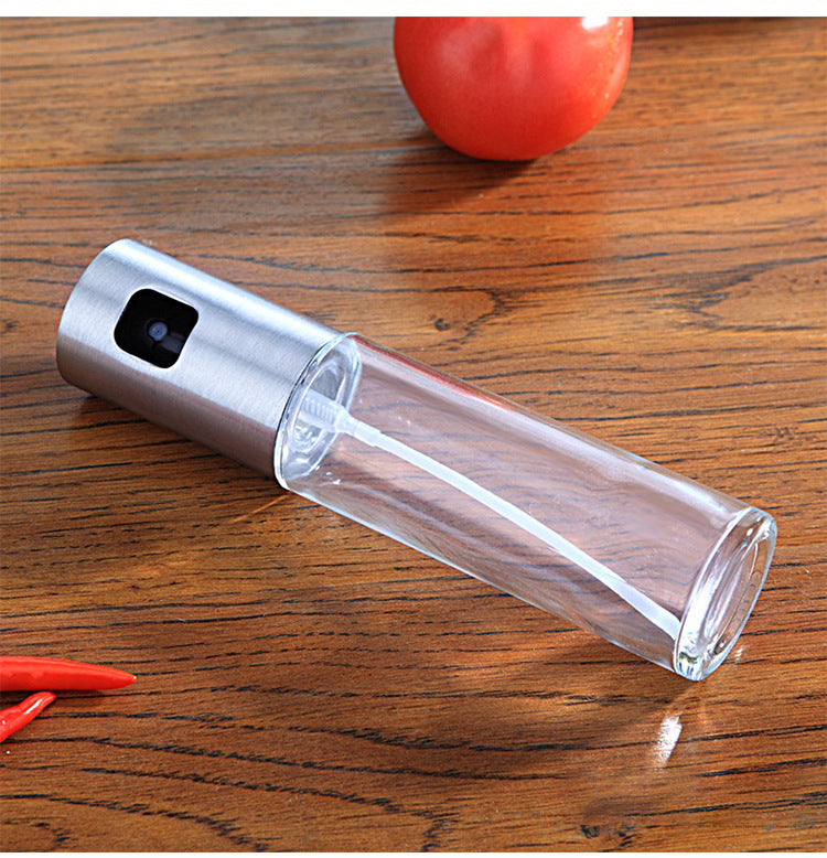 BBQ Oil Spray Bottle – Healthy Cooking Olive Oil & Vinegar Sprayer, Leakproof Glass Pump Dispenser for Kitchen & Grill