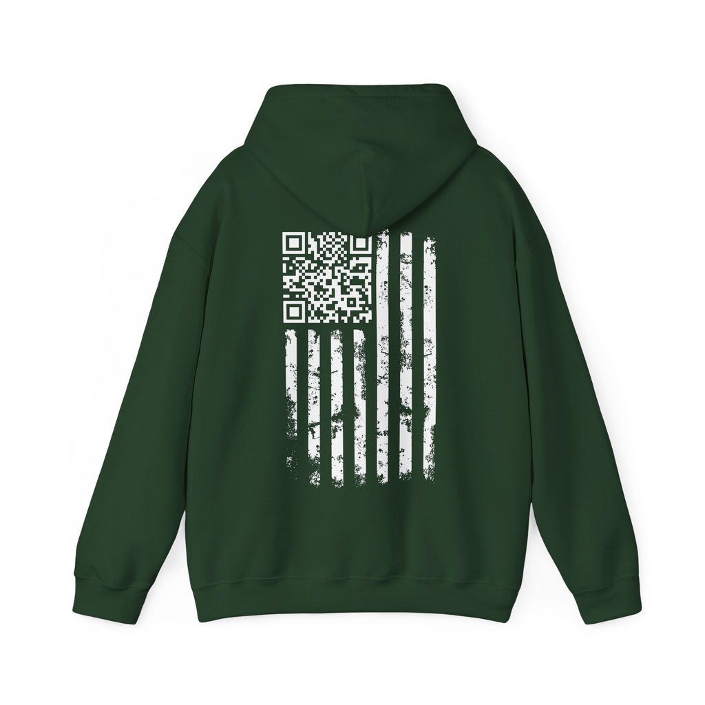 American Flag QR Code Hooded Sweatshirt