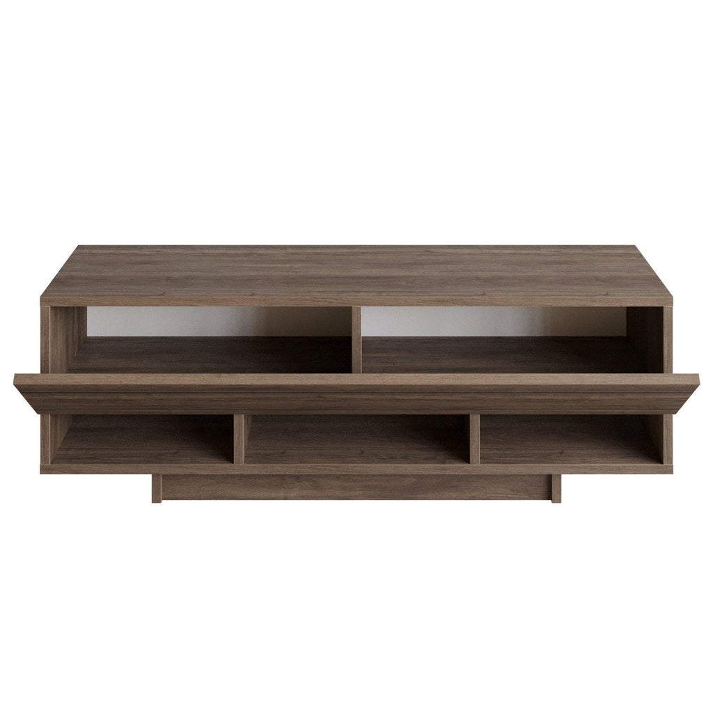 Celestia 47" TV Stand and Media Console with Cabinets and Open Shelves