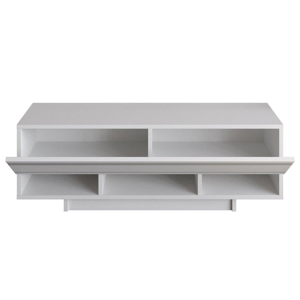 Celestia 47" TV Stand and Media Console with Cabinets and Open Shelves