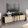Char 63" TV Stand and Media Console with Cabinets and Shelves for TVs up to 72"