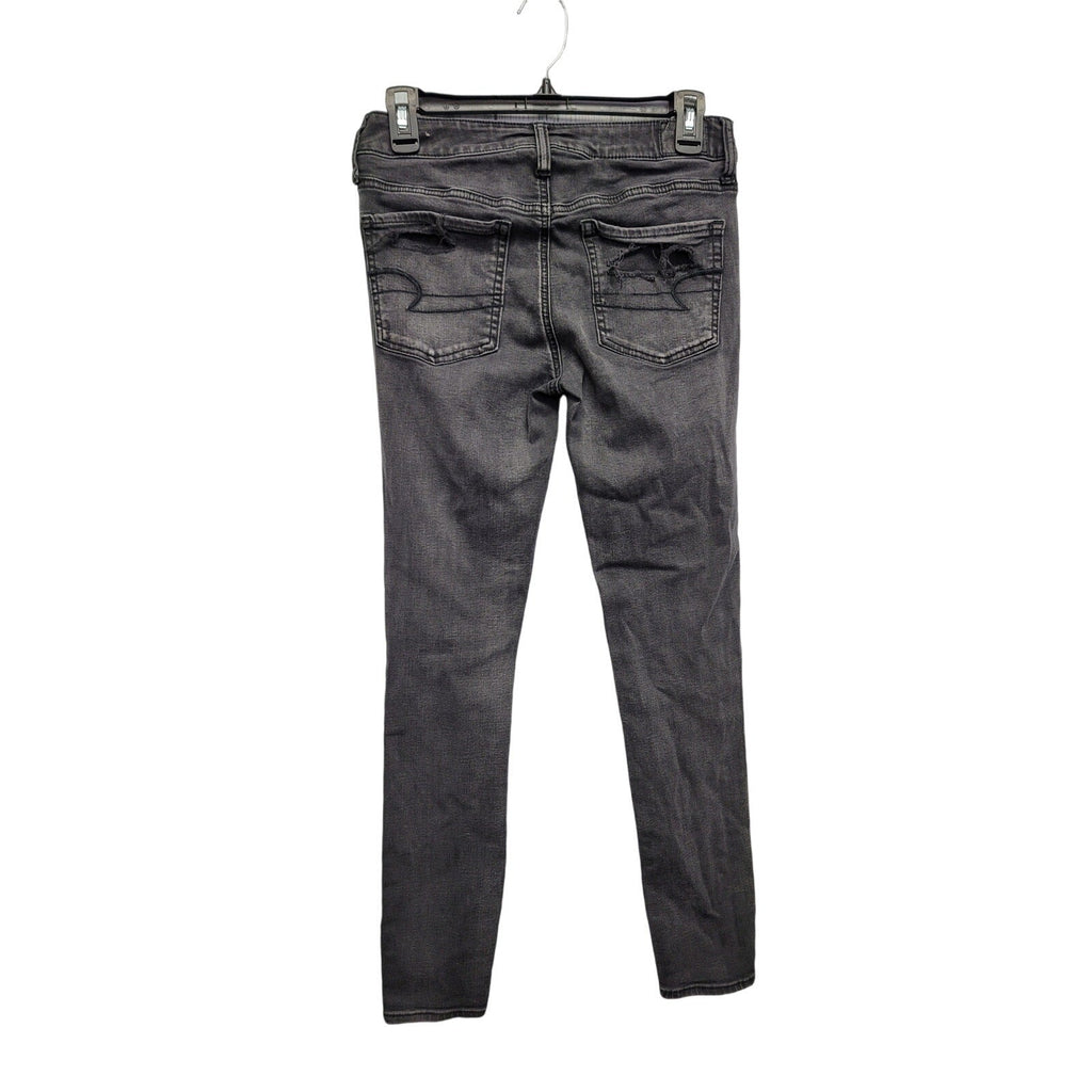 American Eagle Womens 6 Factory Distressed Cotton Viscose Denim Jeggings