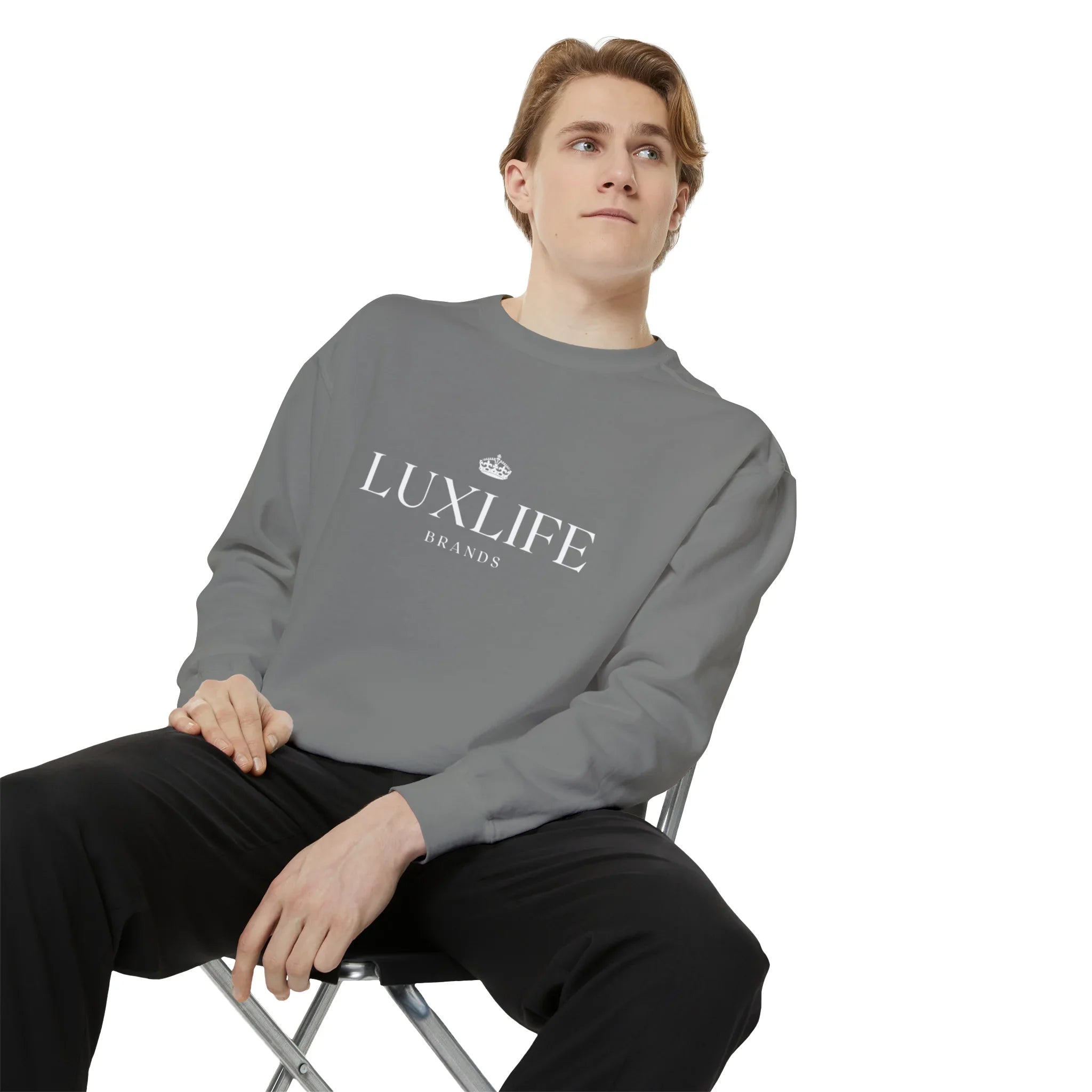 Luxlife Brands Garment-Dyed Sweatshirt