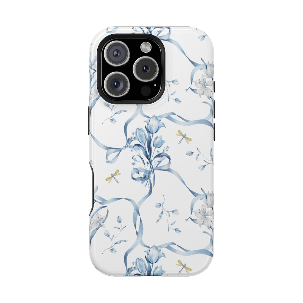 Customizable: Blue Floral-Inspired Phone Case