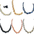 New 6 White Blue Pink Peach Silver Black Faux Pearl Lace Womens Necklaces Lot