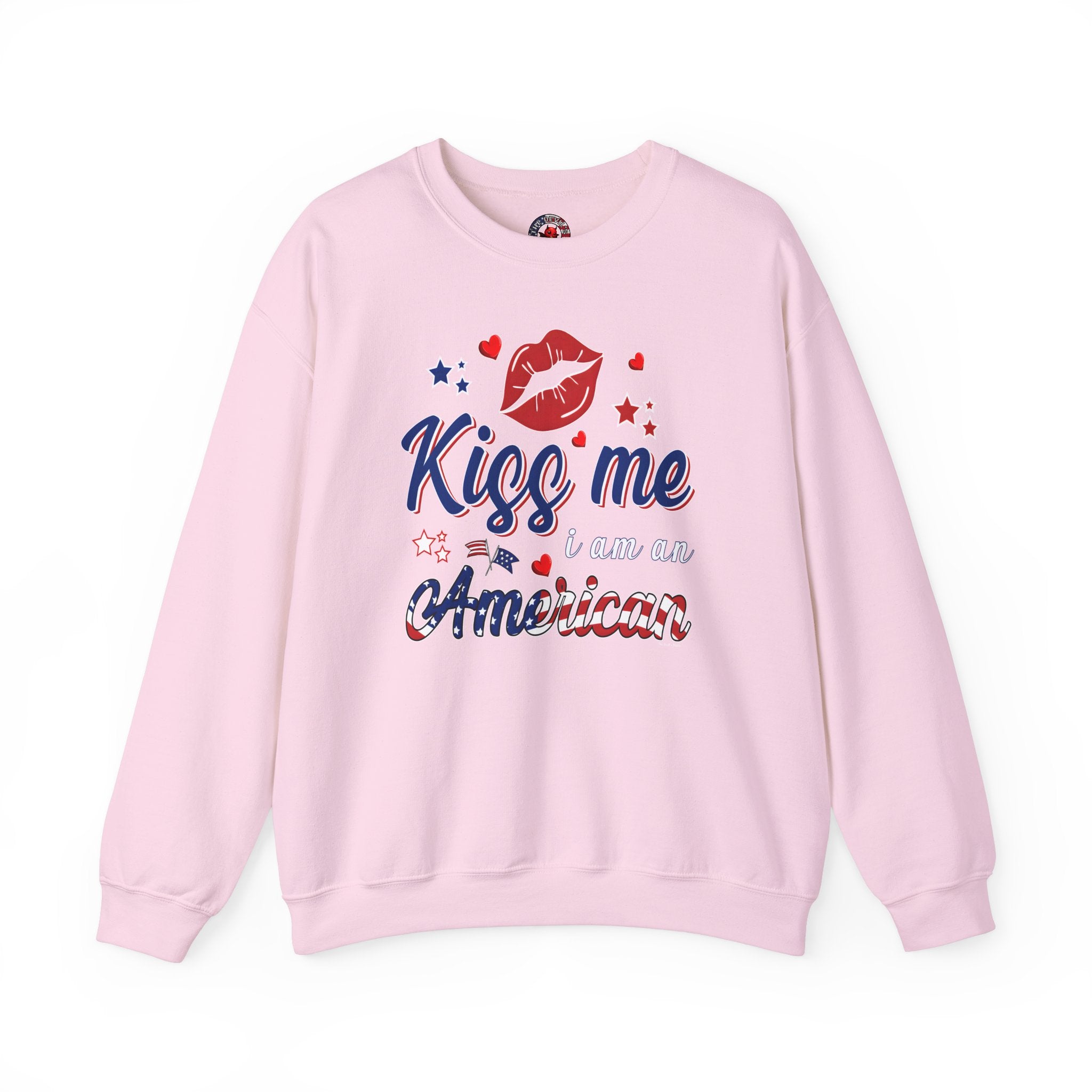 Kiss Me I Am An American Crewneck Sweatshirt