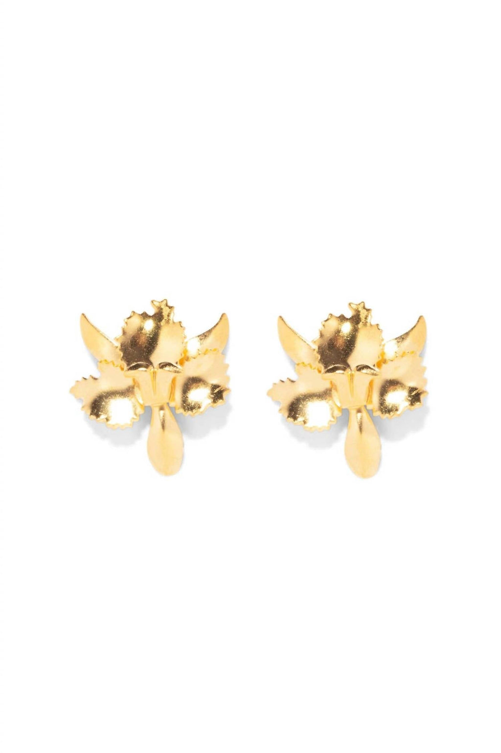 Women's Tiny Golden Orchid Earrings