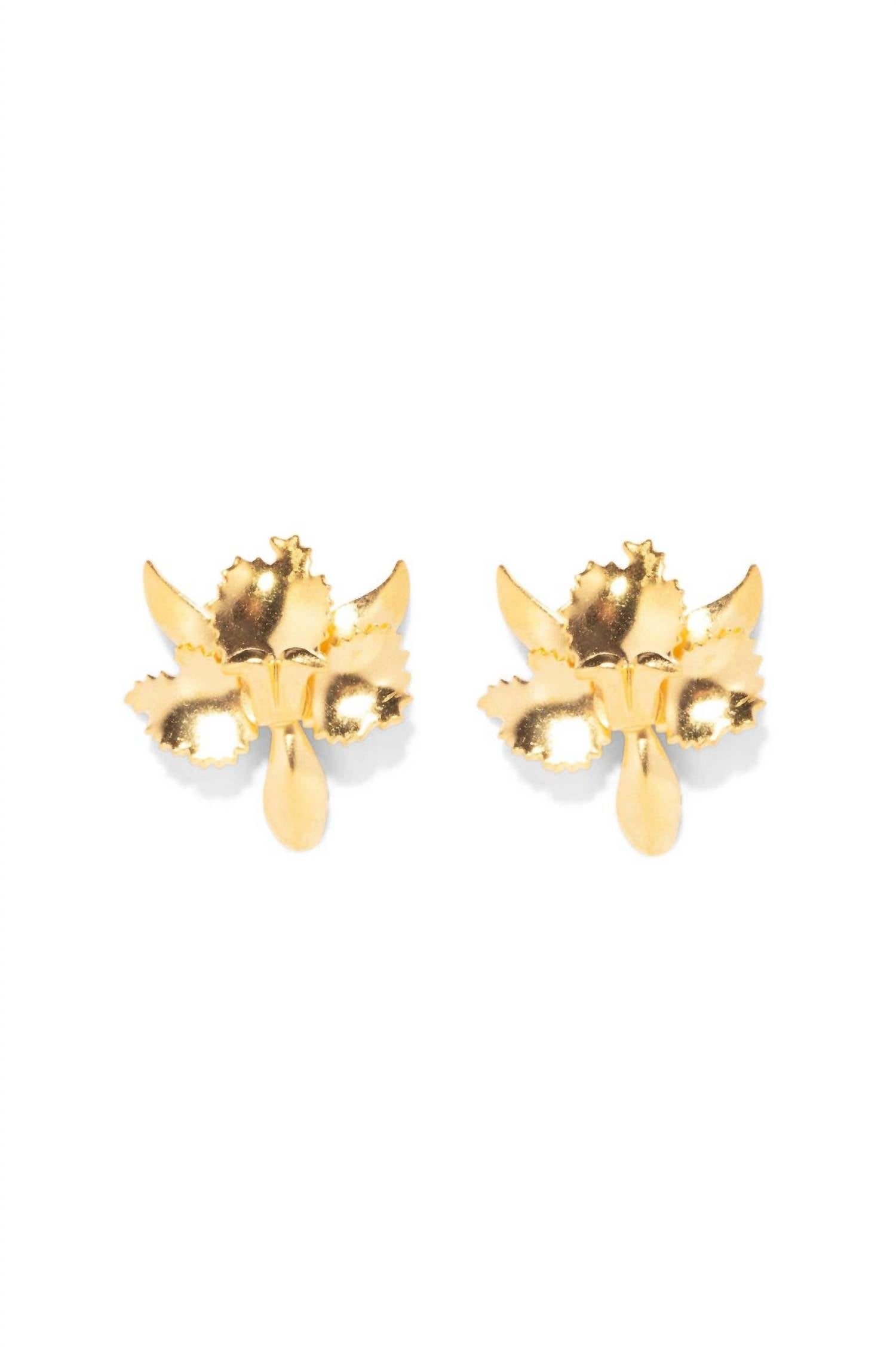 Women's Tiny Golden Orchid Earrings
