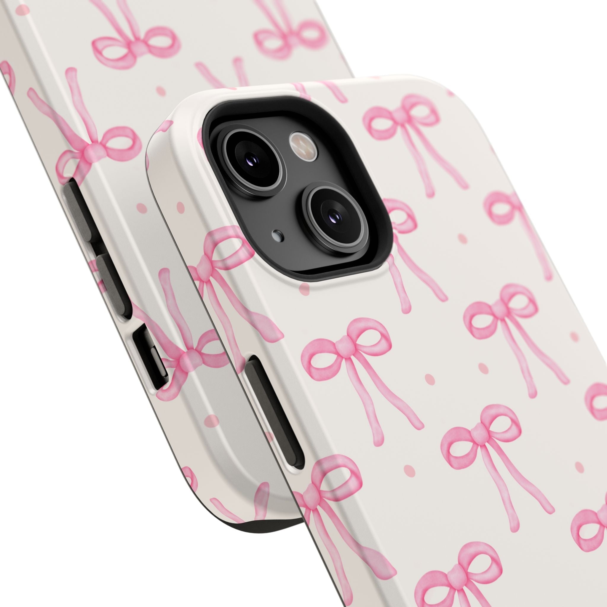 Customizable: Cute Pink Bow Impact-Resistant Phone Case