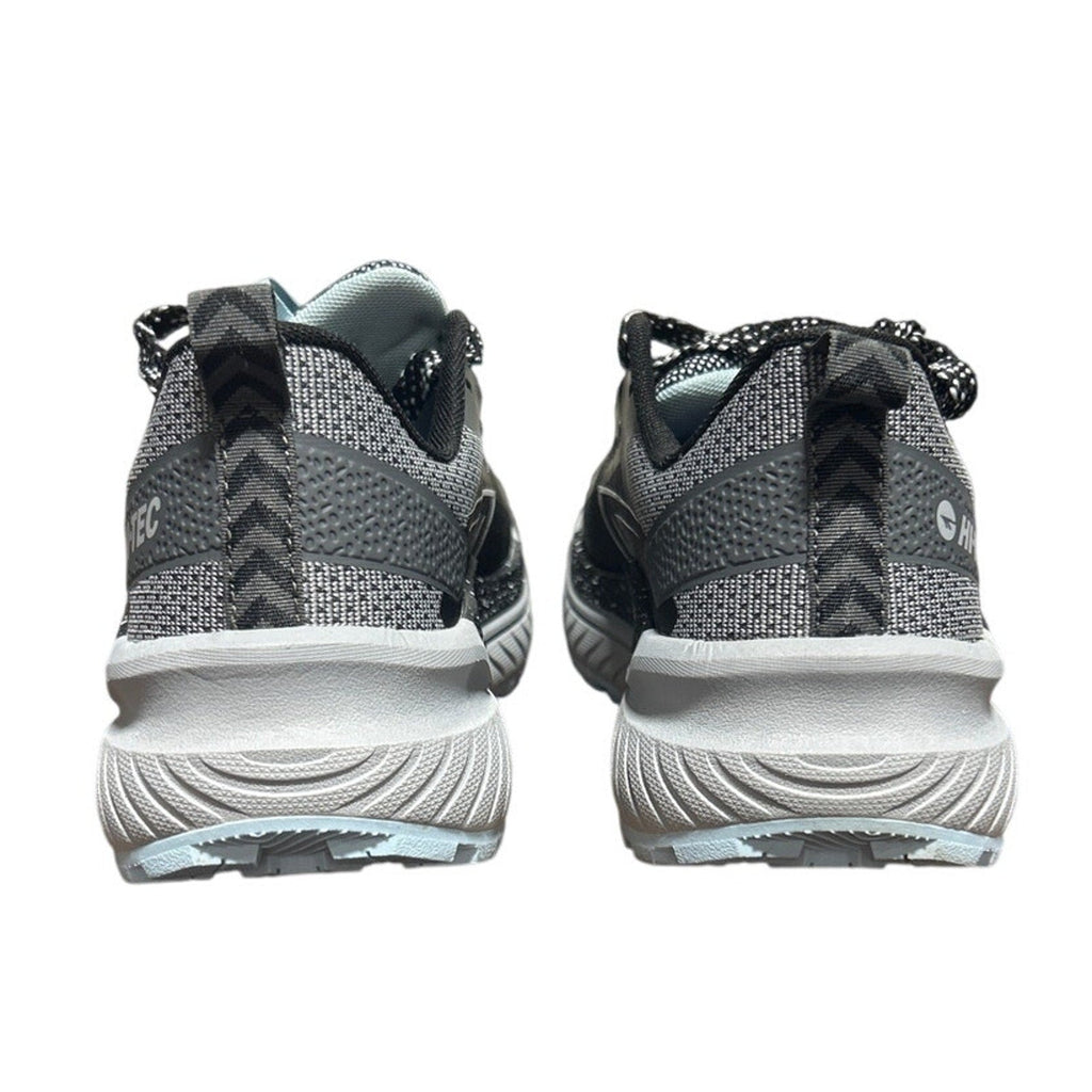 Hi-Tec Womens Size 7 Black Gray Spotted Lace Up Comfort Athletic Tennis Shoes