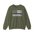 Thin Blue Line American Flag Crewneck Sweatshirt