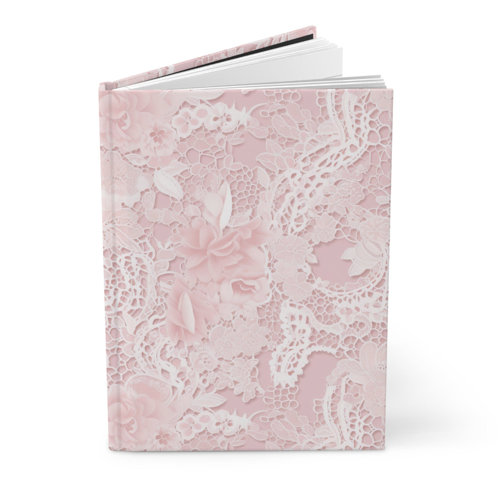 Customizable: Floral Lace Hardcover Journal for Elegant Writing, Gift for Her, Romantic Diary, Travel Journal, Scrapbooking