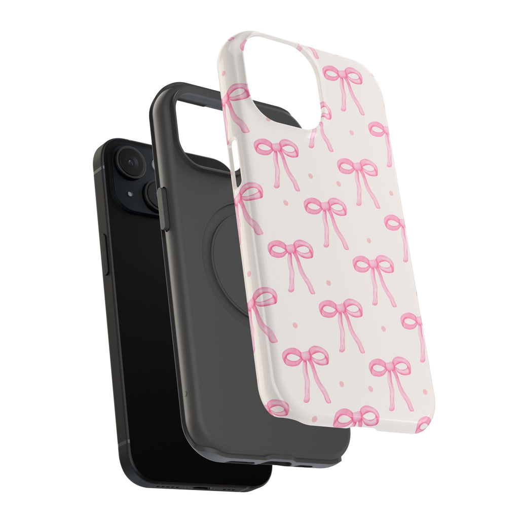 Customizable: Cute Pink Bow Impact-Resistant Phone Case