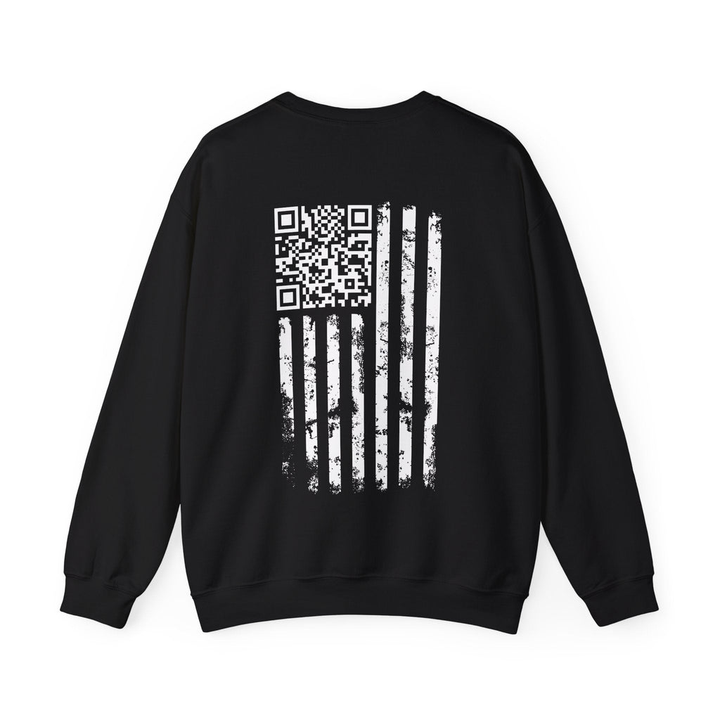 American Flag QR Code Crewneck Sweatshirt