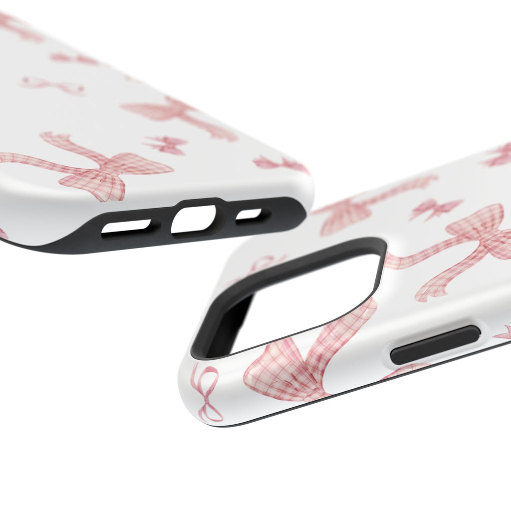 Customizable: Gingham Chic Bow Pattern Phone Case