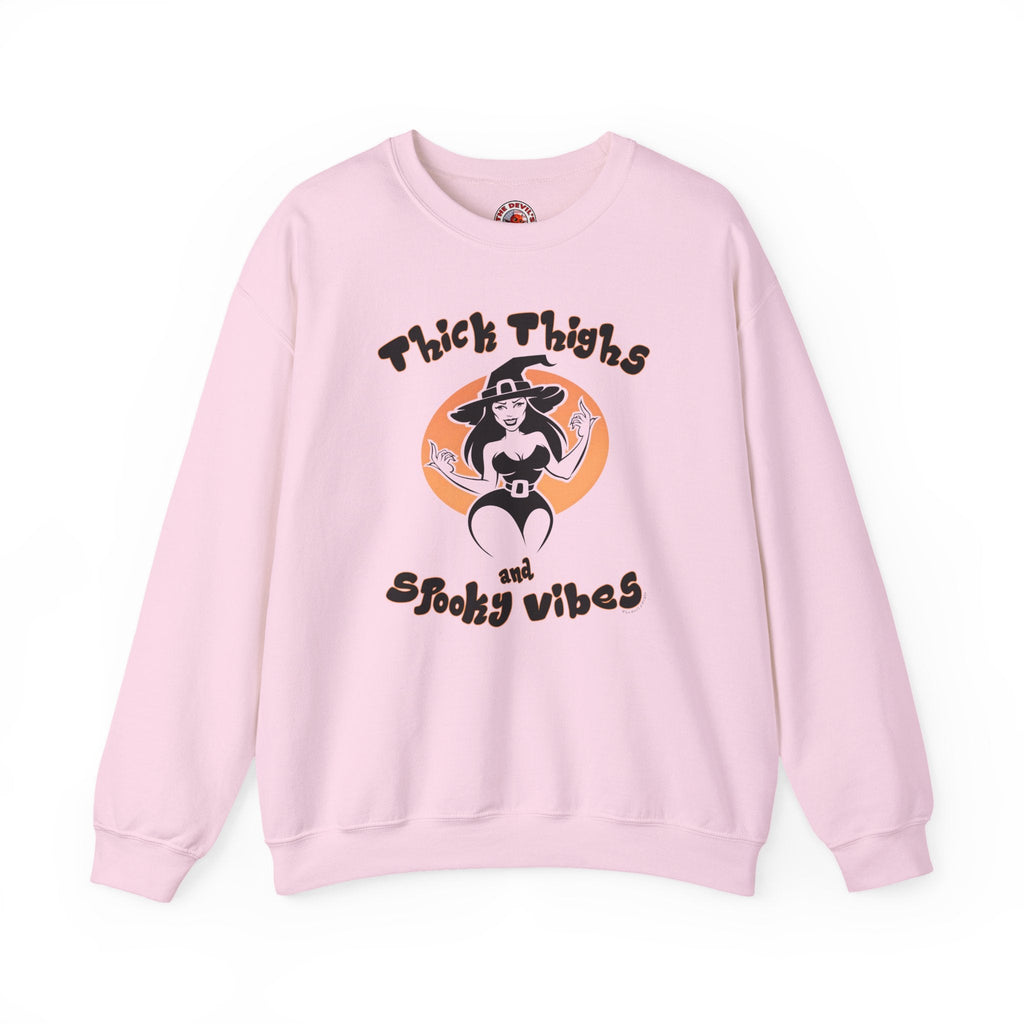 Thick Thighs and Spooky Vibes Crewneck Sweatshirt