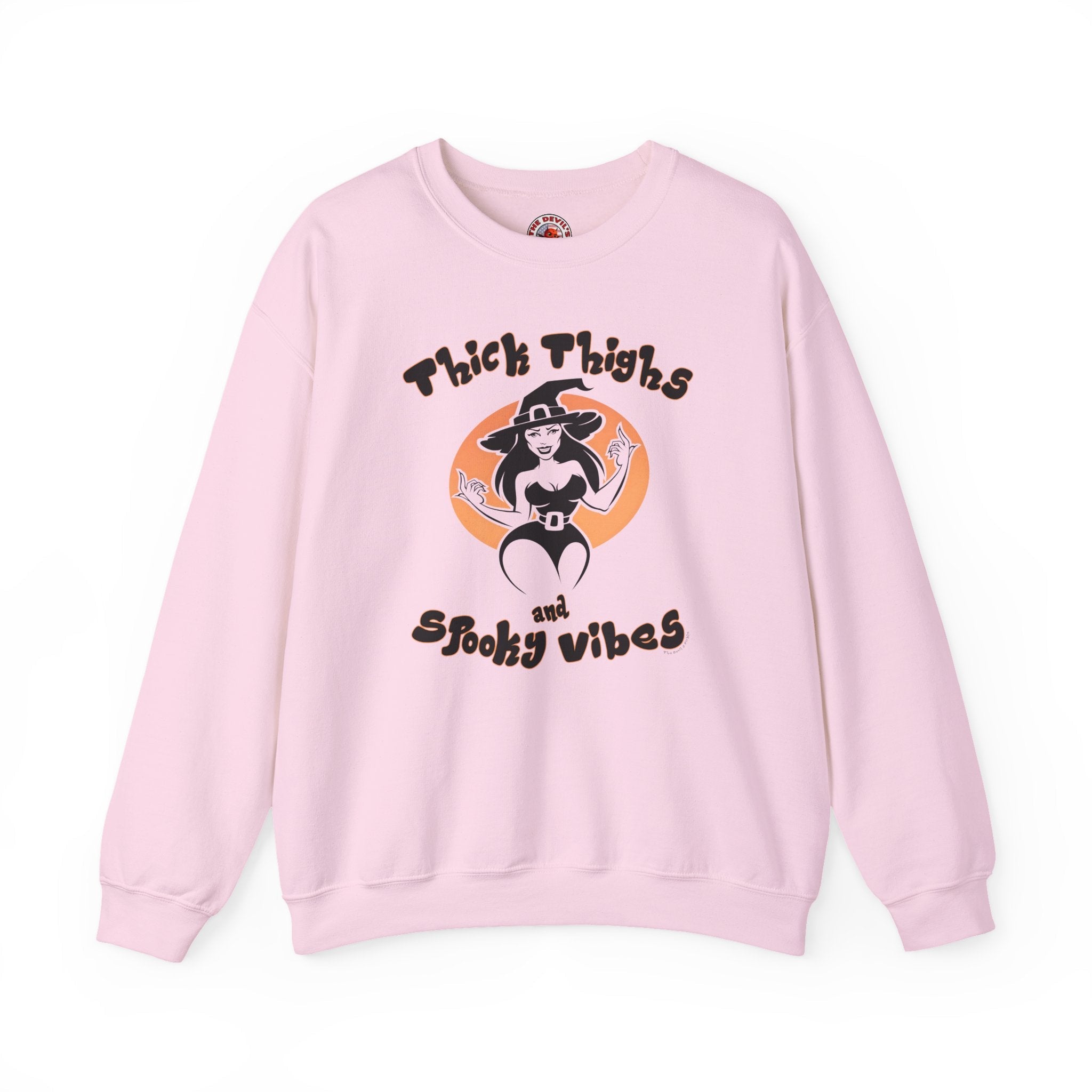 Thick Thighs and Spooky Vibes Crewneck Sweatshirt