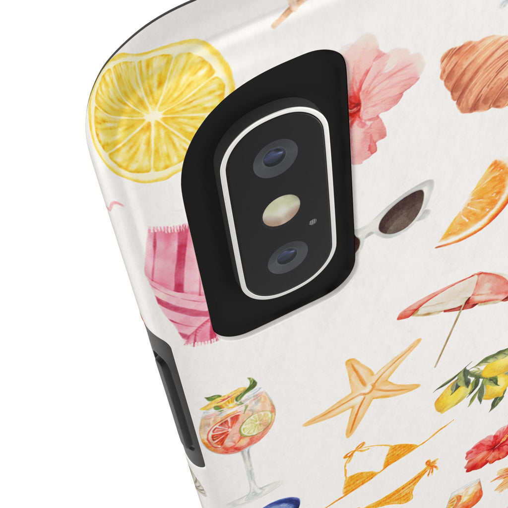 Customizable: Tropical Summer Phone Case, Vivid Coastal Design, Perfect Gift for Beach Lovers, Vacation Memories, Durable Tough Cases