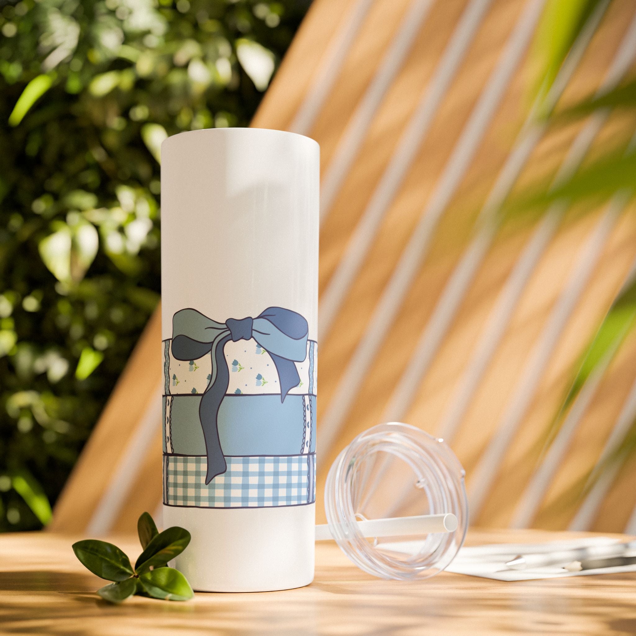 Customizable: Girly Book Club Skinny Tumbler with Straw, 20oz | Perfect for Events, Gifts, Coffee, and Summer Drinks