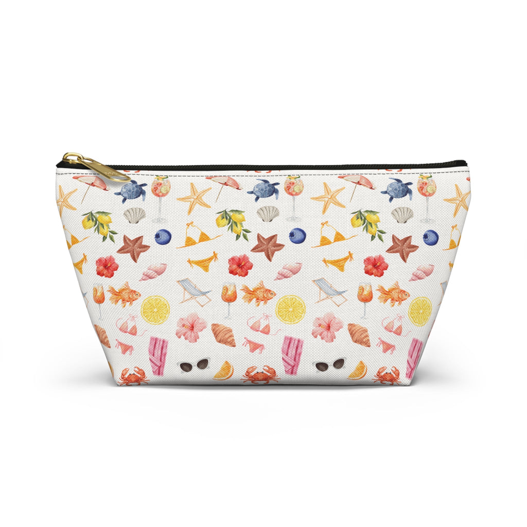 Customizable Beach-Themed Accessory/Makeup Pouch