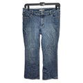 Chicos Platinum Size 2.5 Short Large 14 Stretch Cotton Straight Leg Denim Jeans