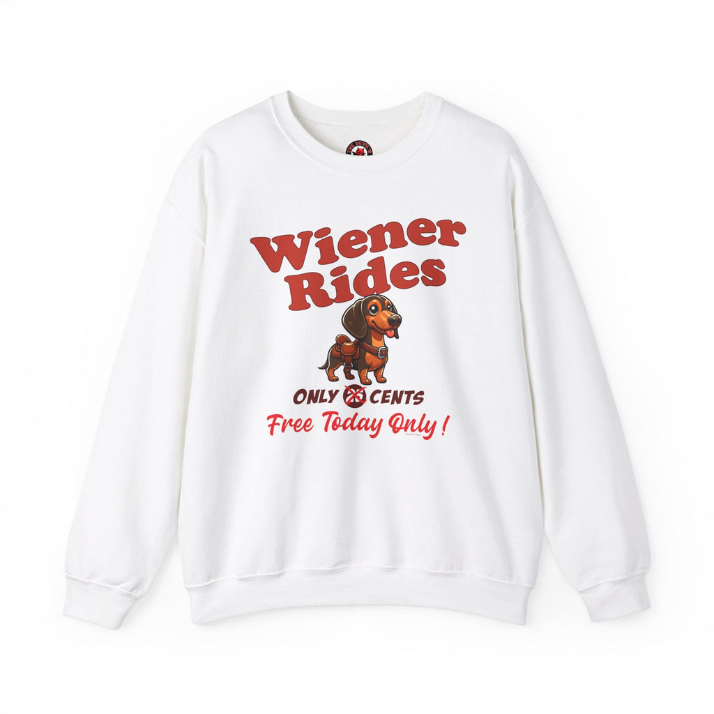 Free Wiener Rides Crewneck Sweatshirt