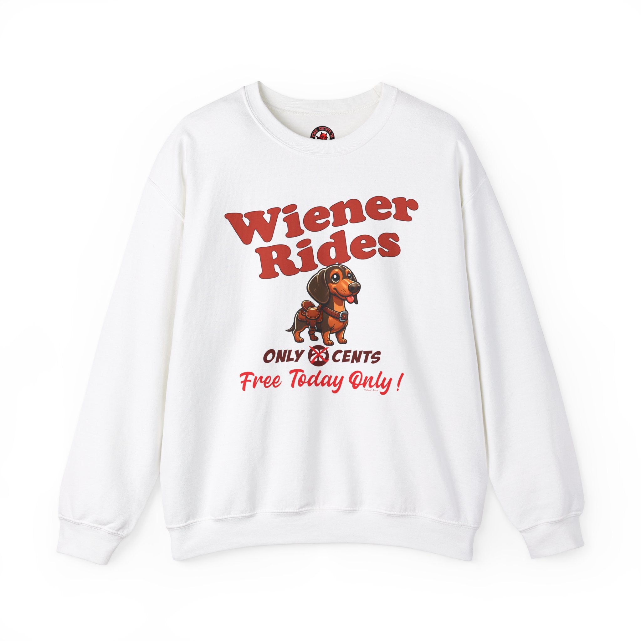 Free Wiener Rides Crewneck Sweatshirt