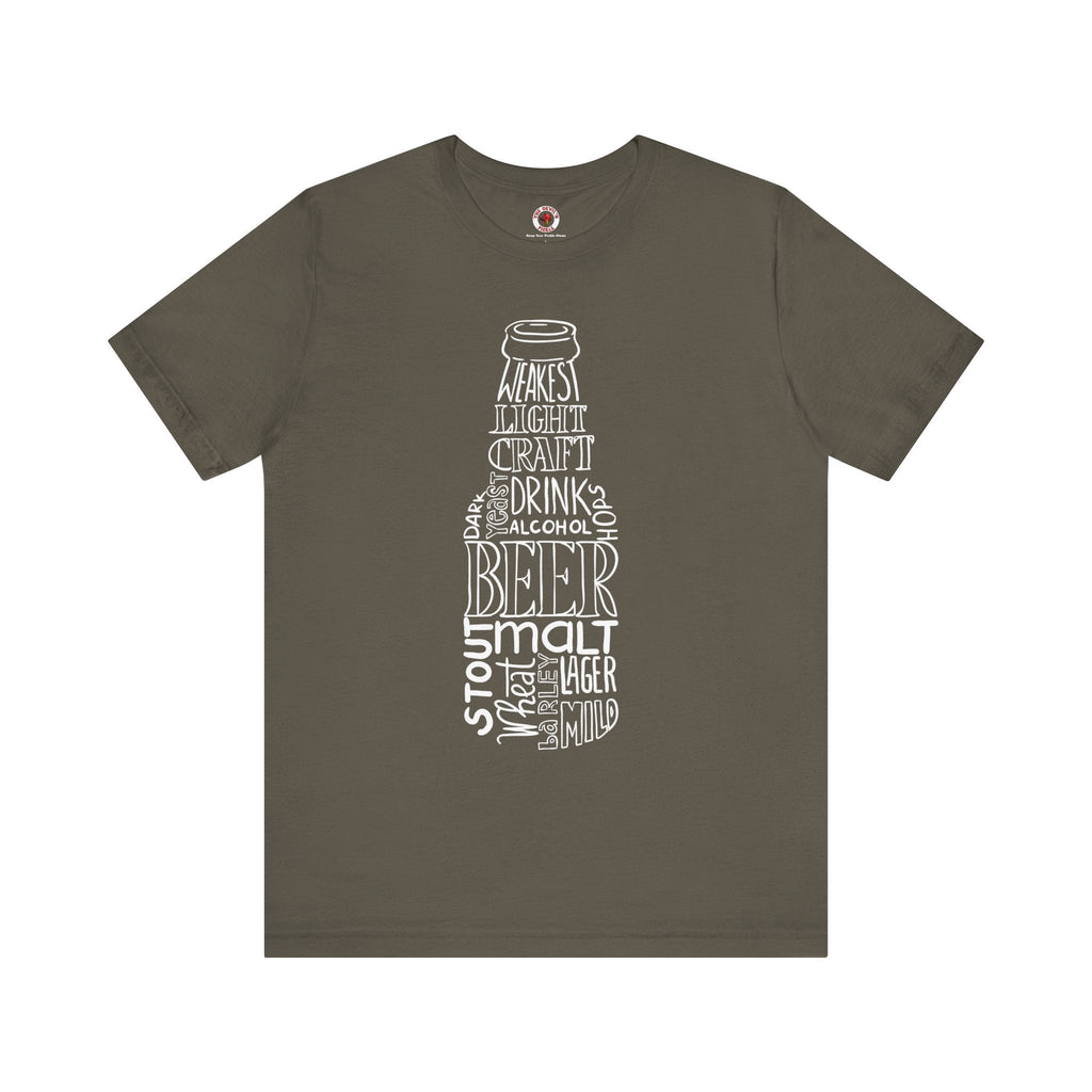 Beer Bottle of Words T-Shirt