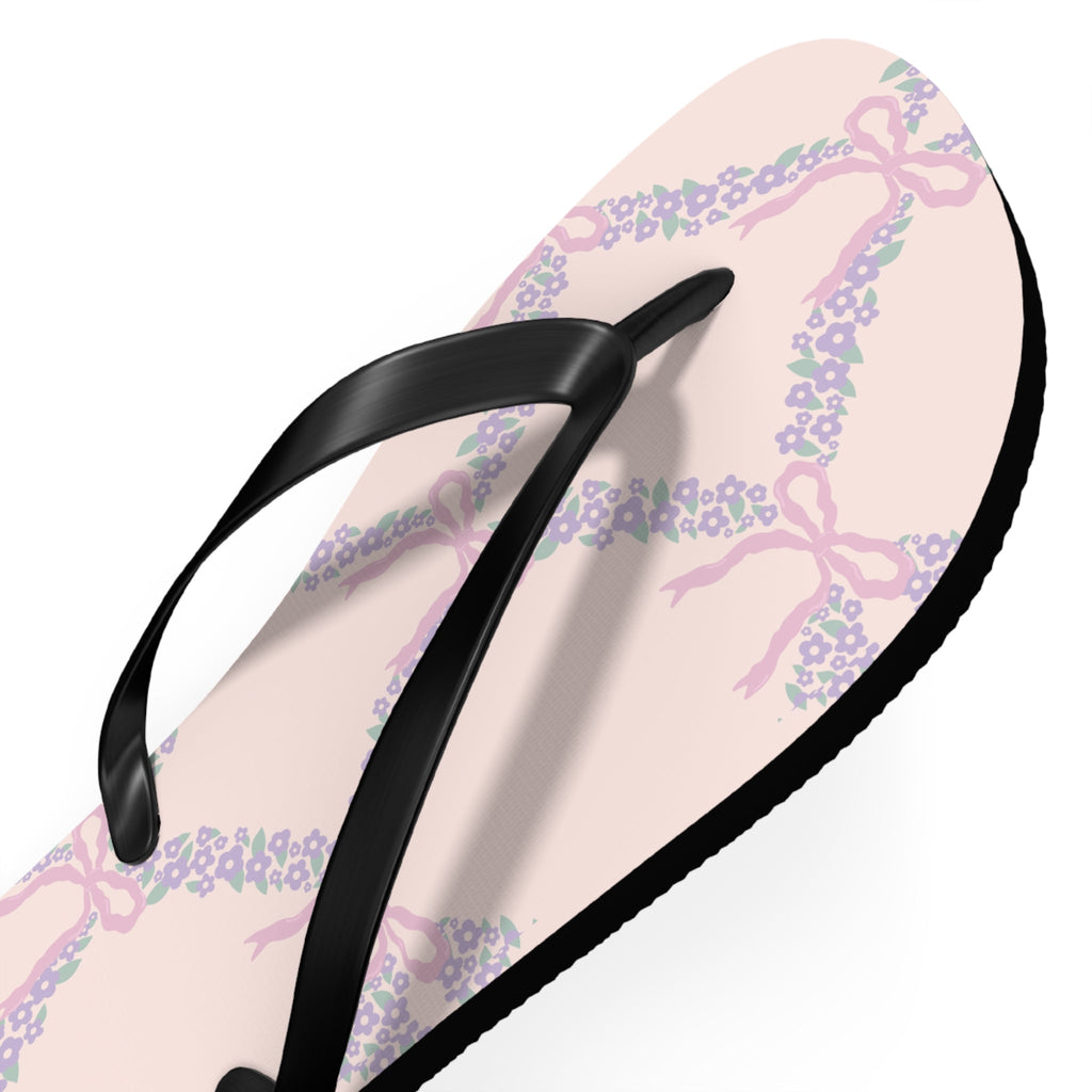 Customizable: Charming Floral Flip Flops, Summer Sandals, Beachwear, Vacation Footwear, Gift for Her, Casual Summer Fashion