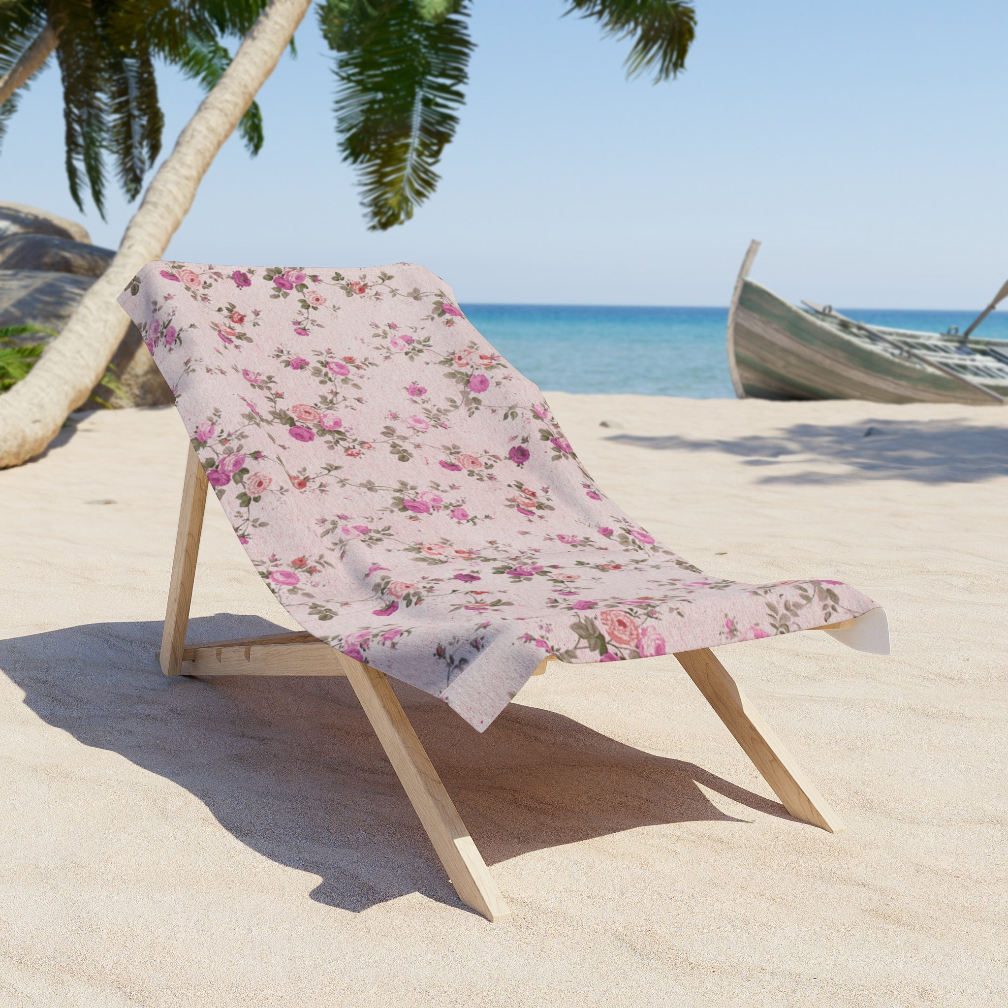 Customizable: Floral Beach Towel, Summer Towel, Bath Blanket, Pool Accessory, Gift for Her, Outdoor Picnic Essential
