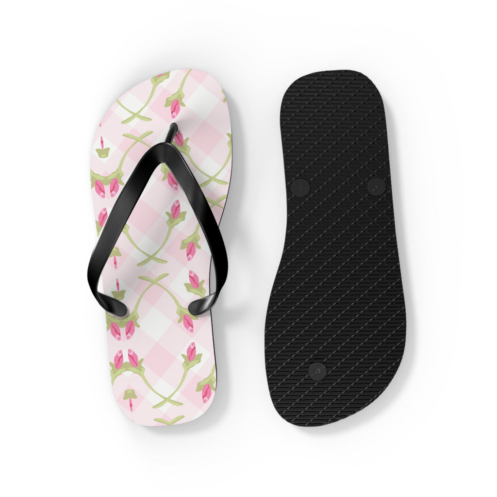 Customizable: Chic Floral Flip Flops for Summer Fun, Beach Vacation Sandals, Garden Party Footwear, Stylish Slip-Ons, Spring Accessories