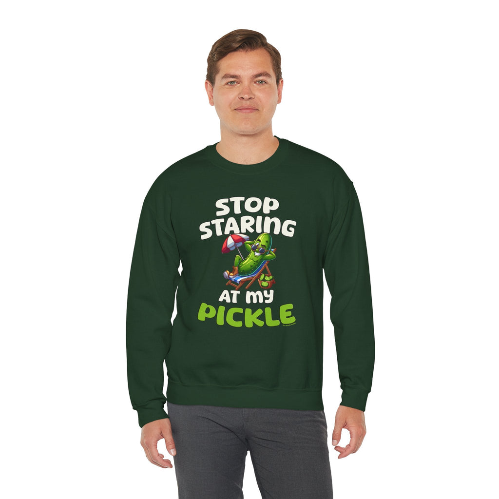 Stop Staring At My Pickle Crewneck Sweatshirt