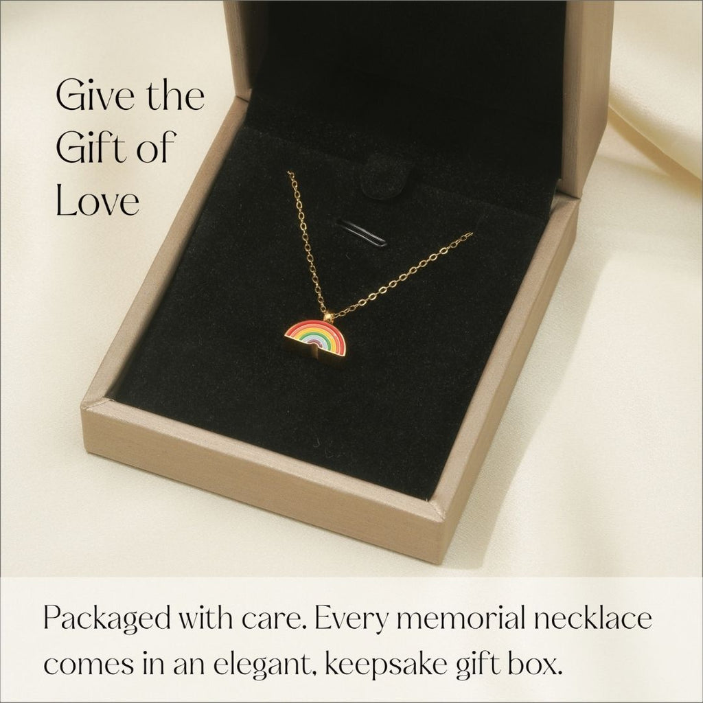 Rainbow - Memorial Necklace for Human Ashes - Rainbow