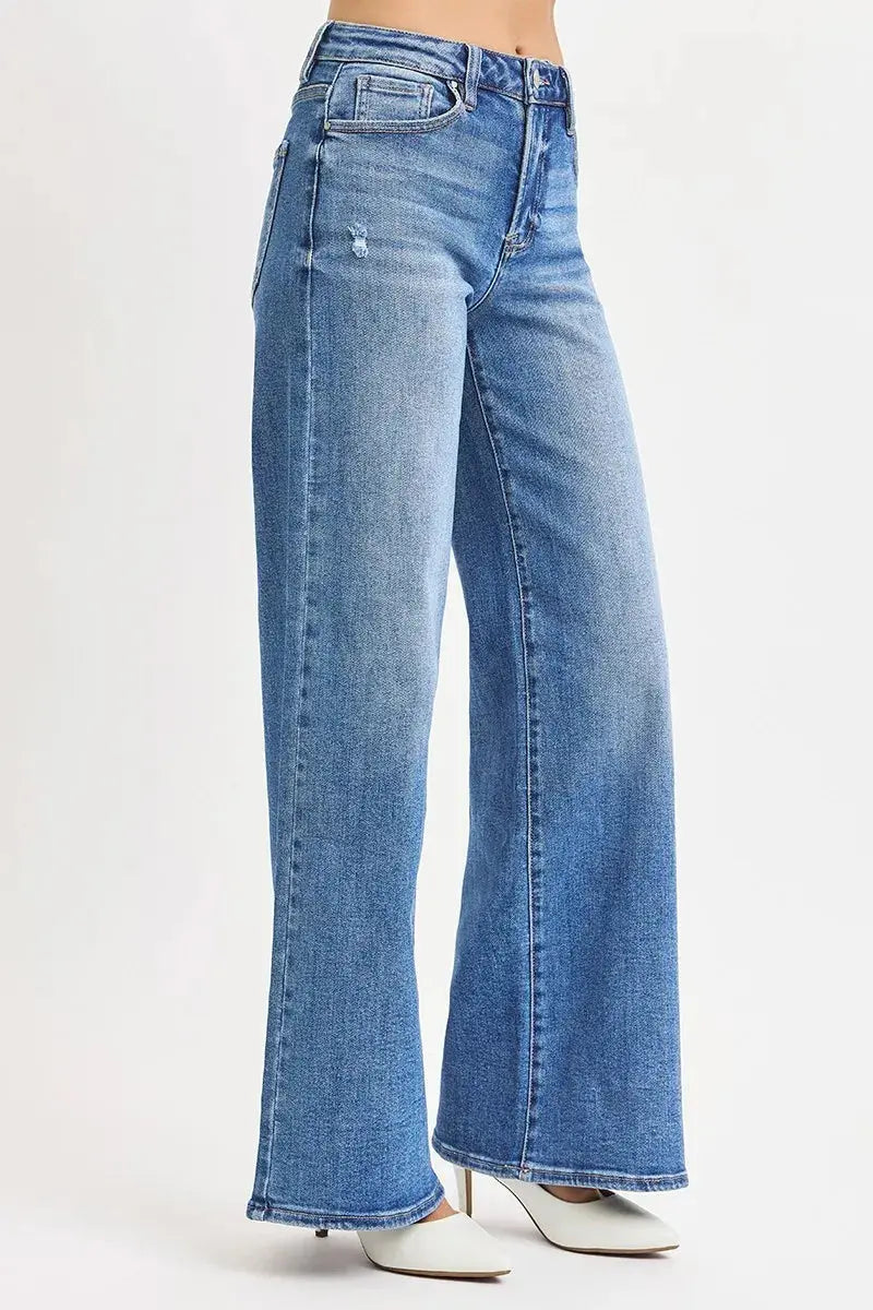 Plus Size High Rise Wide Leg RISEN Jeans