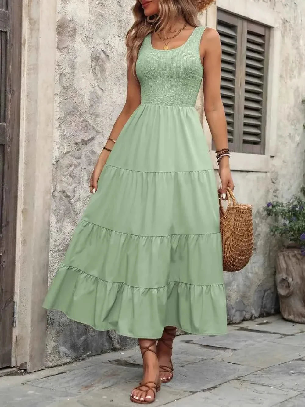 Ivy Lane Smocked Tank Dress - Sleeveless Charm