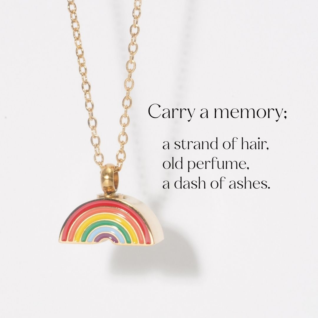 Rainbow - Memorial Necklace for Human Ashes - Rainbow